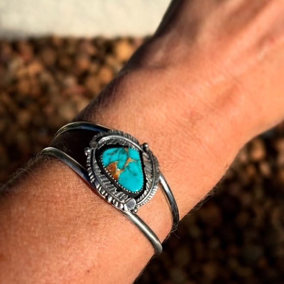 Royaton Turquoise Cuff Bracelet - Picture 2 of 2